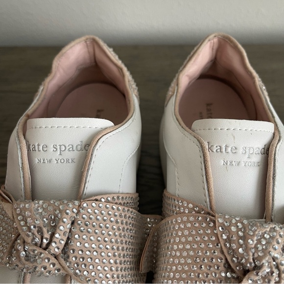 Kate Spade | Women’s Size 10 “Lexi Pave” Action Nappa Calf Sneakers in White/Hay - Picture 6 of 9